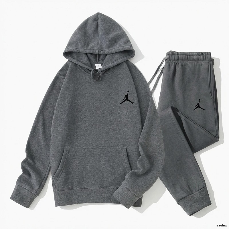 Jordan sports and leisure style gray suit set
