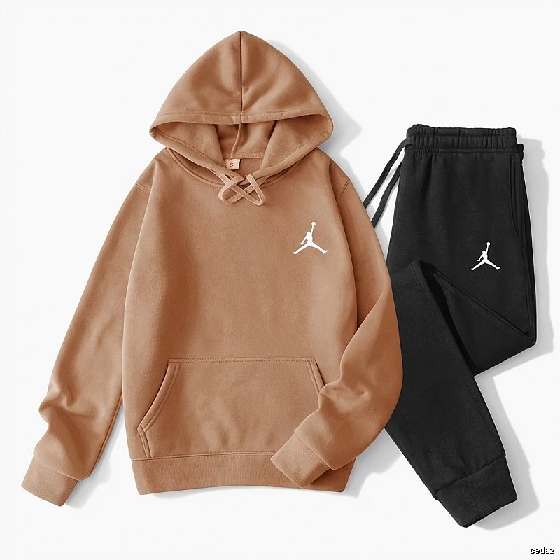 Jordan sporty brown and black suit