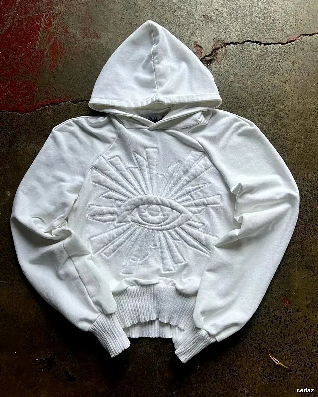 Kapital Casual Eye graphic hoodie Black Raised Eye for Streetwear Looks