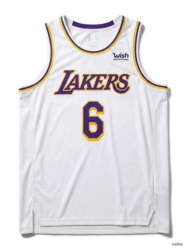 LBJ Lakers No. 6 white jersey