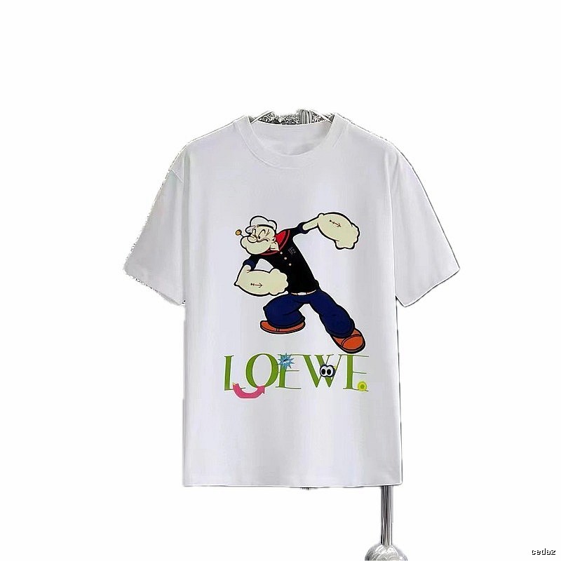 LOEWE Popeye Cartoon Casual White T-Shirt