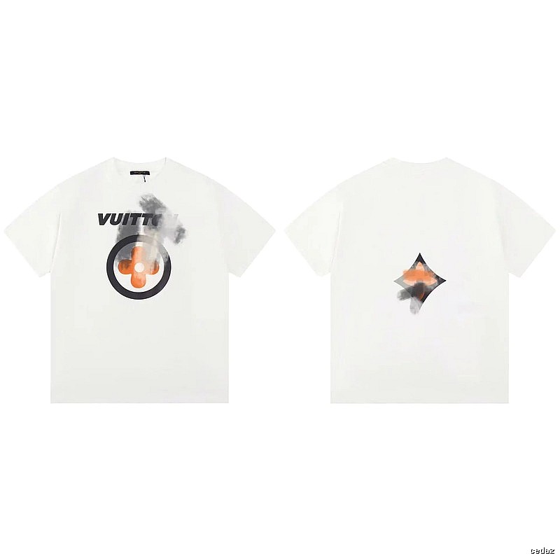 Louis Vuitton Blurred Monogram Trendy & Cool White T-Shirt