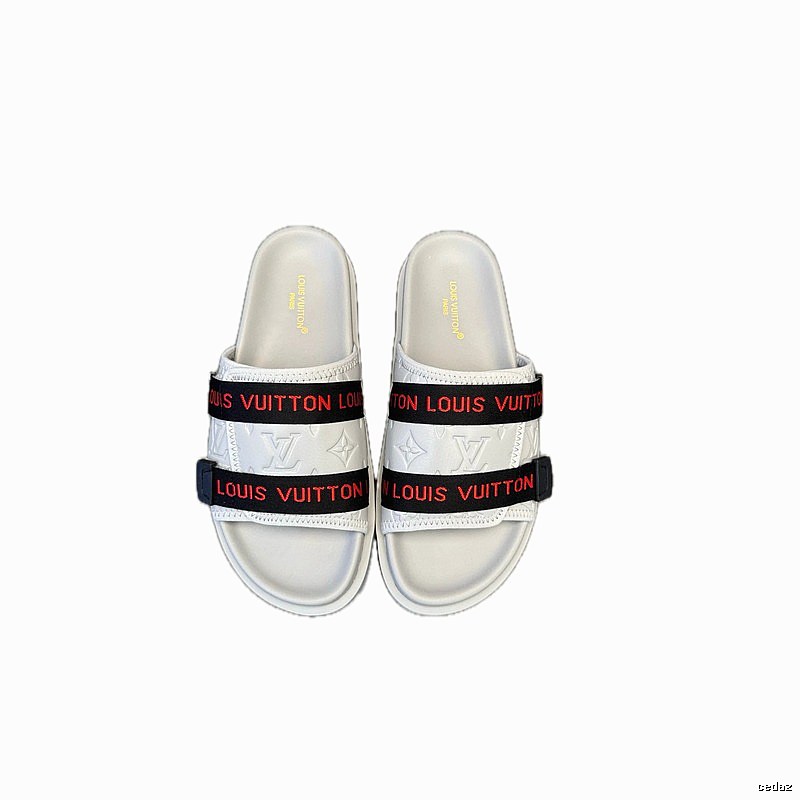 Louis Vuitton Monogram Casual Style White Slides