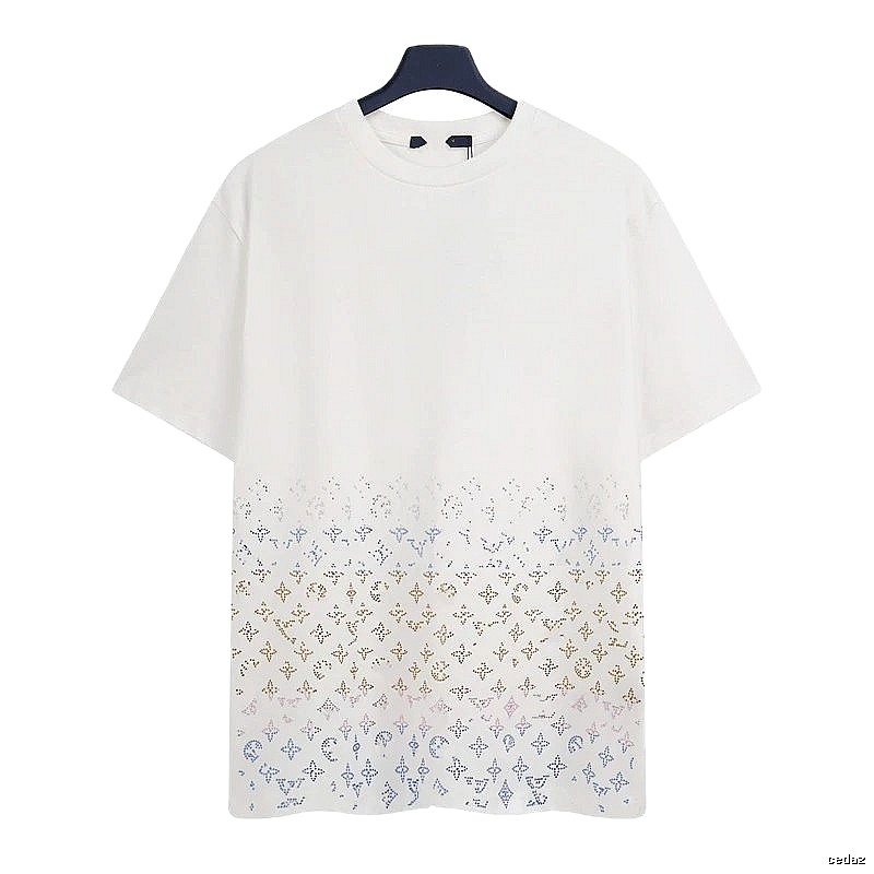 Louis Vuitton Monogram Gradient Trendy White T-Shirt