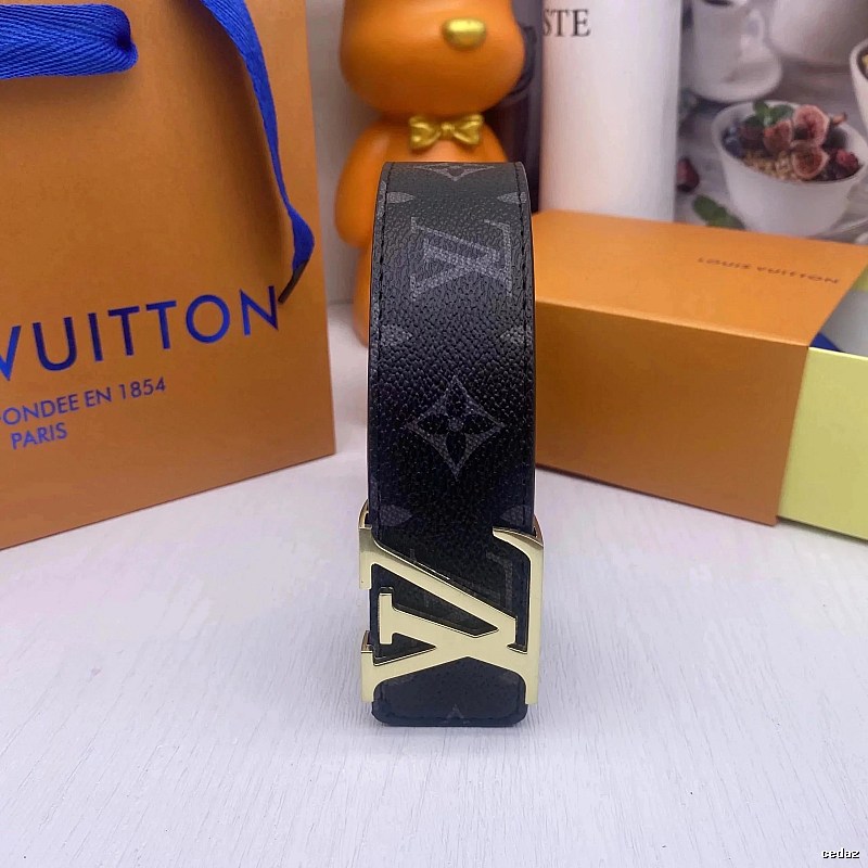 Louis Vuitton Polished Buckle Finish Monogram Belt Relaxed Styling