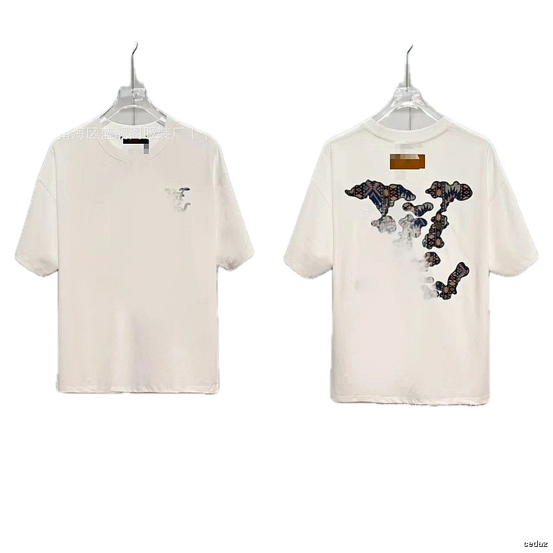 Louis Vuitton Vintage-style Jacquard White Short-sleeved T-shirt
