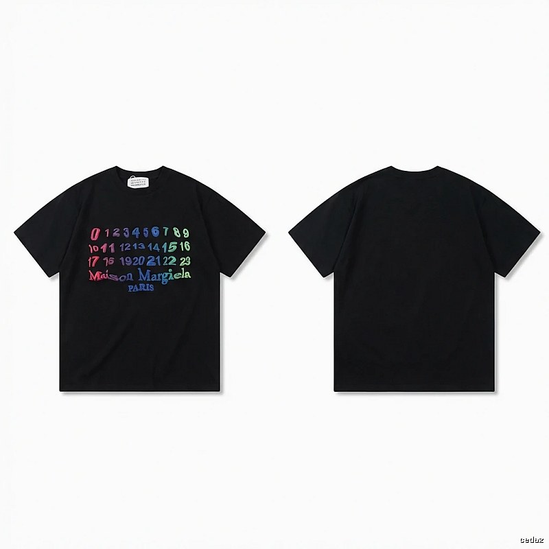 Maison Margiela black T-shirt with digital printing style