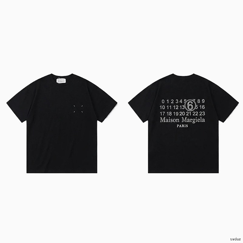 Maison Margiela black T-shirt with digital printing