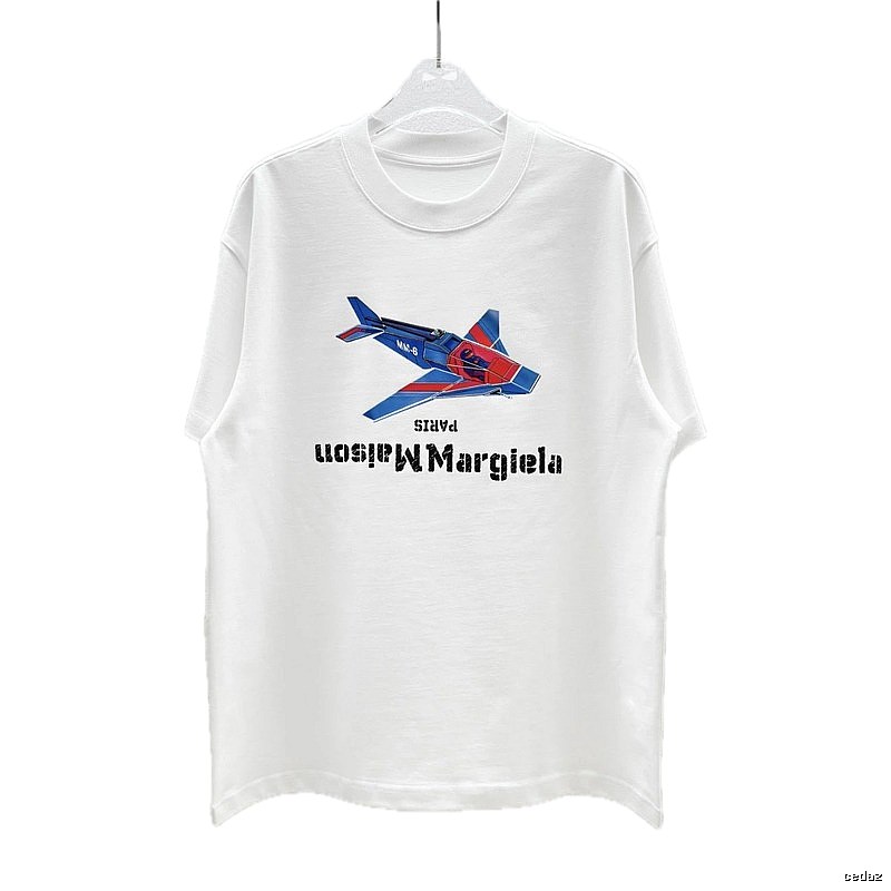 Maison Margiela MM6 Fighter Jet Print White T-Shirt