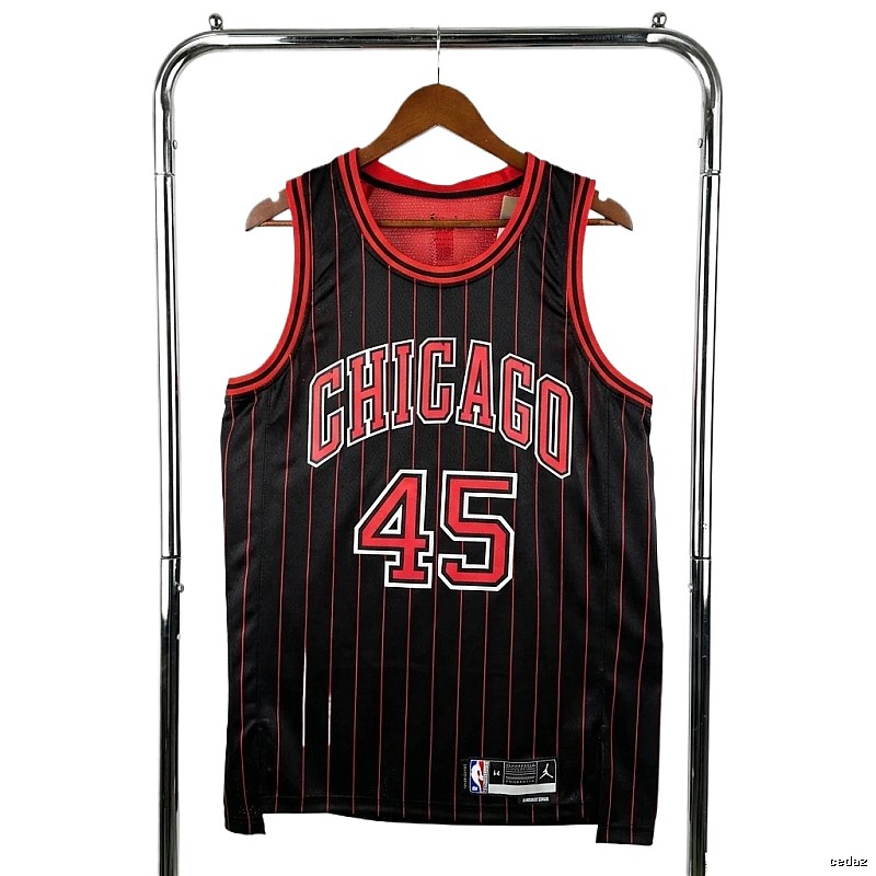 Michael Jordan retro black and red jersey