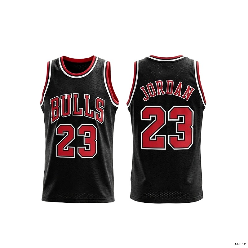 Michael Jordan retro black and red jersey