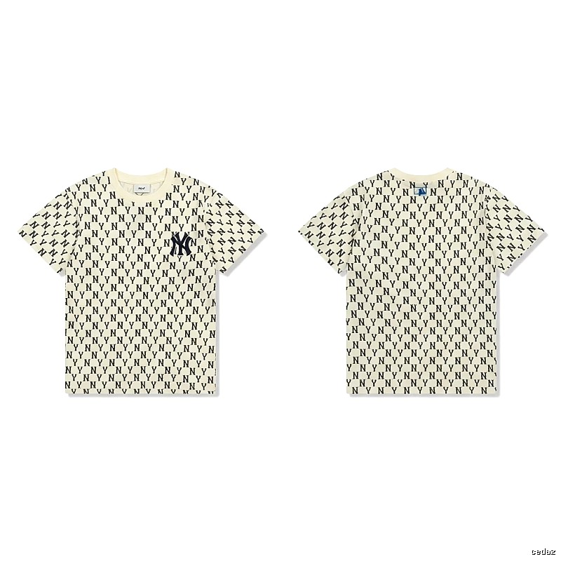 MLB full-print trendy style white T-shirt