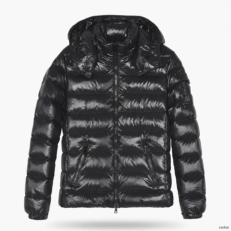 Moncler black shiny down jacket