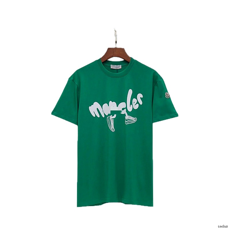 Moncler Graffiti Casual Style Green Short-sleeve T-shirt