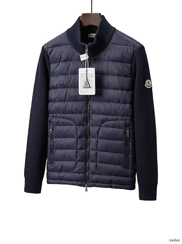 Moncler knitted spliced down jacket