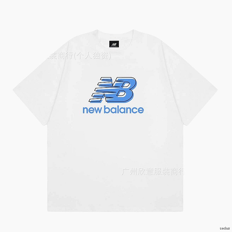 New Balance Casual Printed White Short-sleeve T-shirt