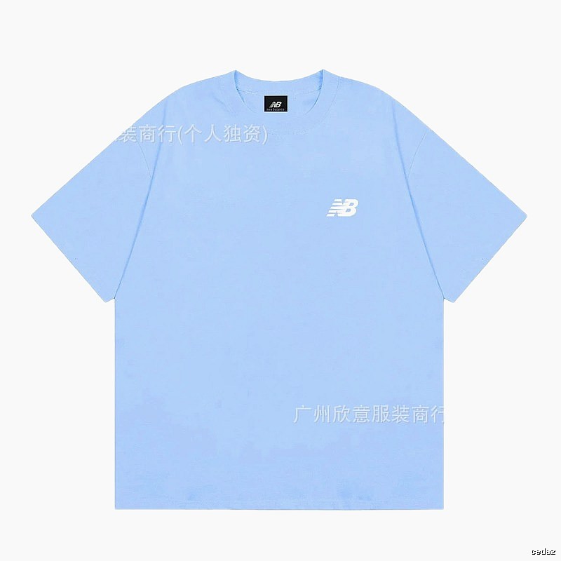 New Balance Classic Minimalist Style Light Blue Short-sleeve T-shirt