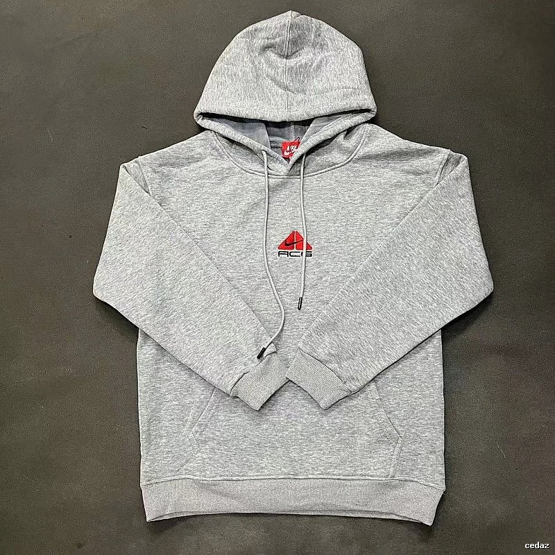 Nike Gray Zip Hoodie Logo Detail Swoosh