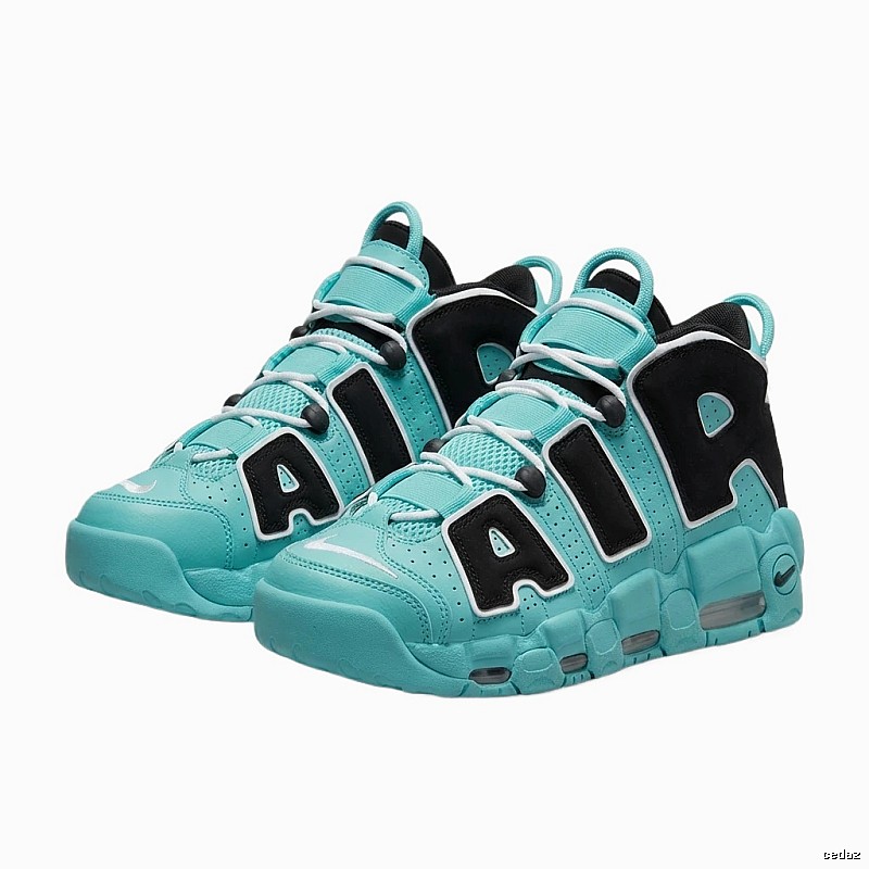Nike's retro-style big AIR blue basketball shoes