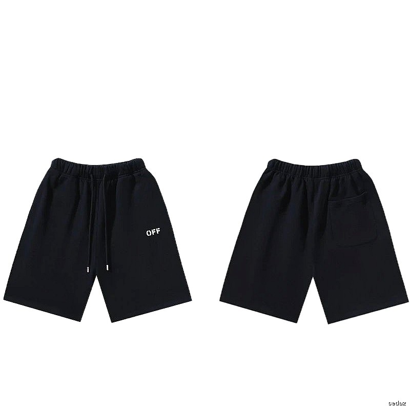 Off-White minimalist-style black shorts