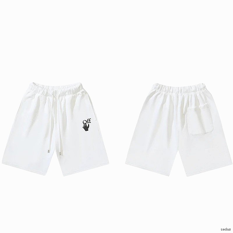 Off-White trendy brand style white shorts