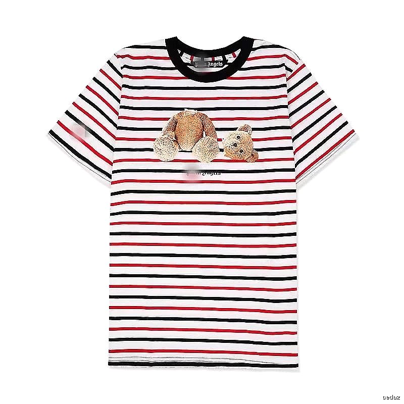 Palm Angels Lightweight Bear graphic T-shirt White Colorful Bear for Trend Styling
