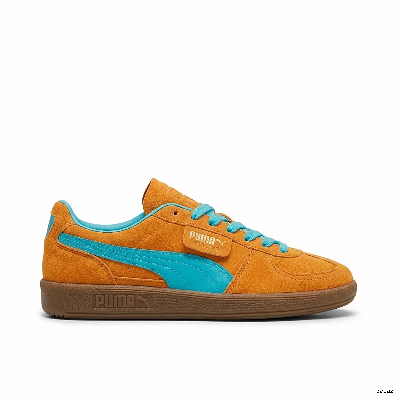 PUMA retro orange and blue sports shoes