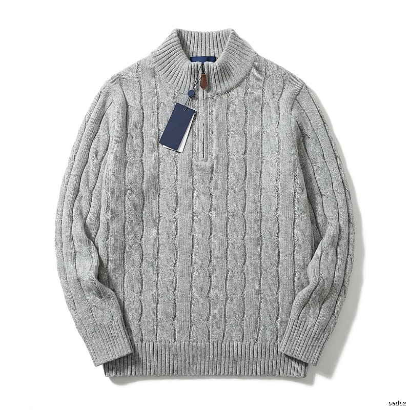 Ralph Lauren classic grey cable-knit sweater