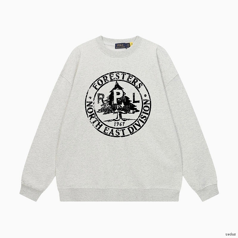 Ralph Lauren grey-toned retro-style sweatshirt