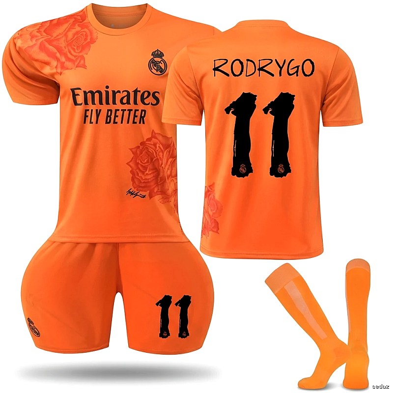 Real Madrid RODRYGO series orange jersey