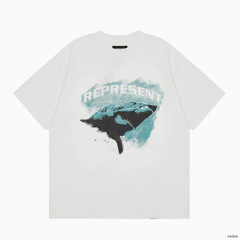 Represent Orca Print Vintage Style White T-Shirt