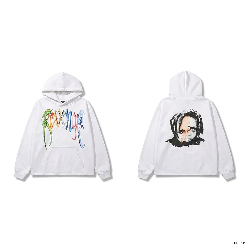 Revenge Colorful Graffiti Style White Hoodie