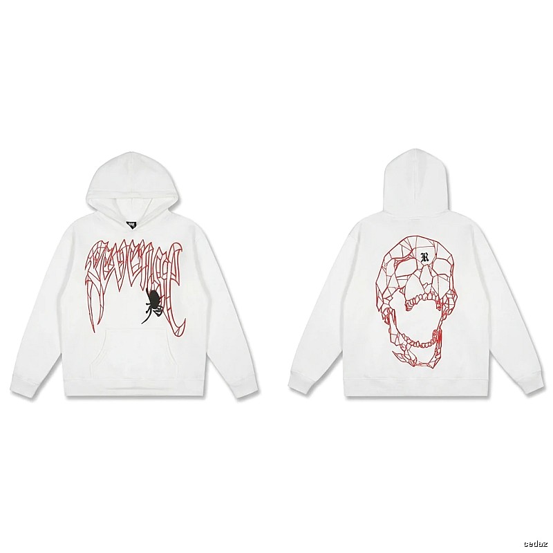 Revenge Skeleton Style White Hoodie