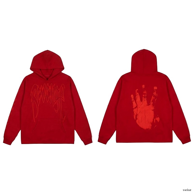 Revenge trendy and cool style red hoodie
