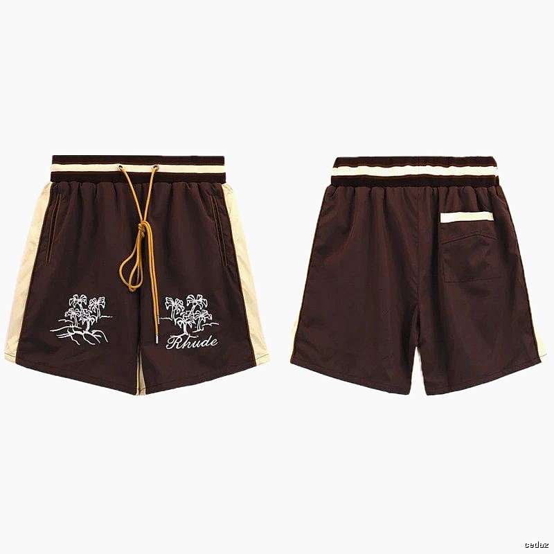 RHUDE casual style brown shorts
