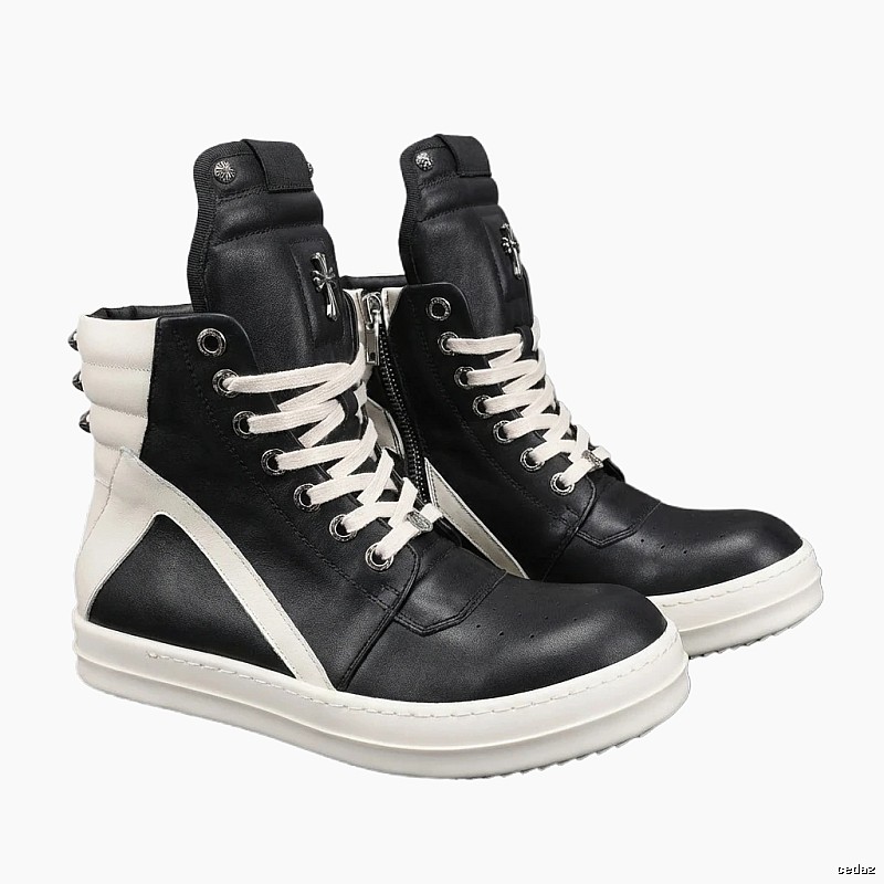 Rick Owens high-top dark-style black boots