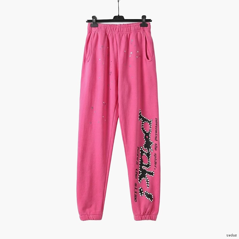 Sp5der printed trendy and cool style pink pants