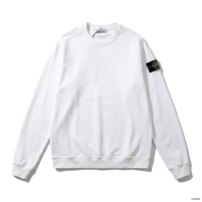 Stone Island basic simple white sweatshirt