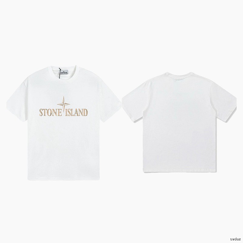 Stone Island Classic Street Style White Short Sleeve T-Shirt