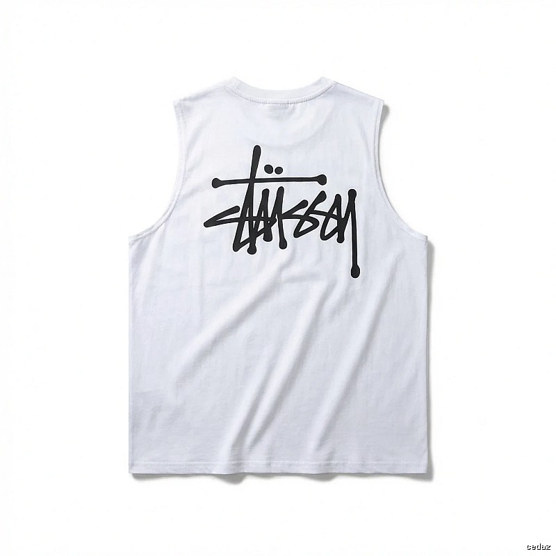 Stussy basic simple white vest
