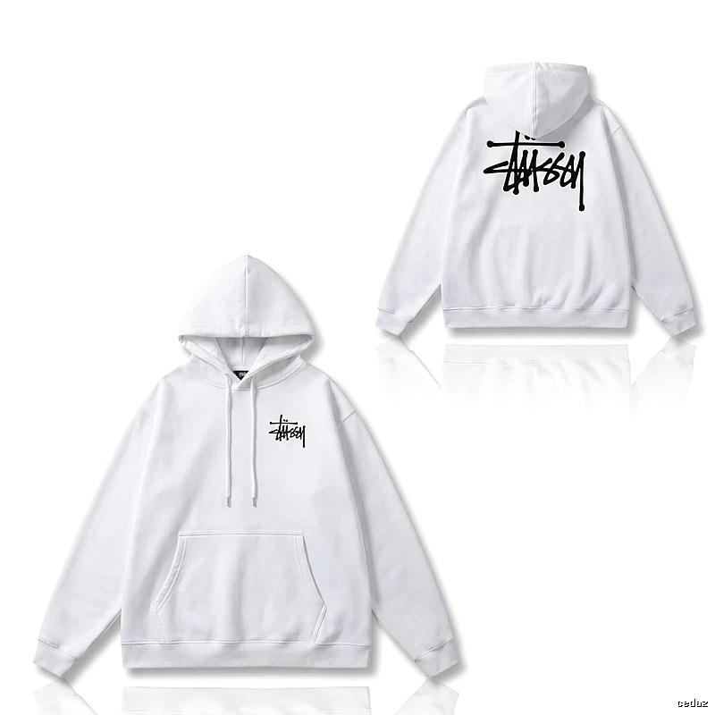 Stussy basic style simple white sweatshirt