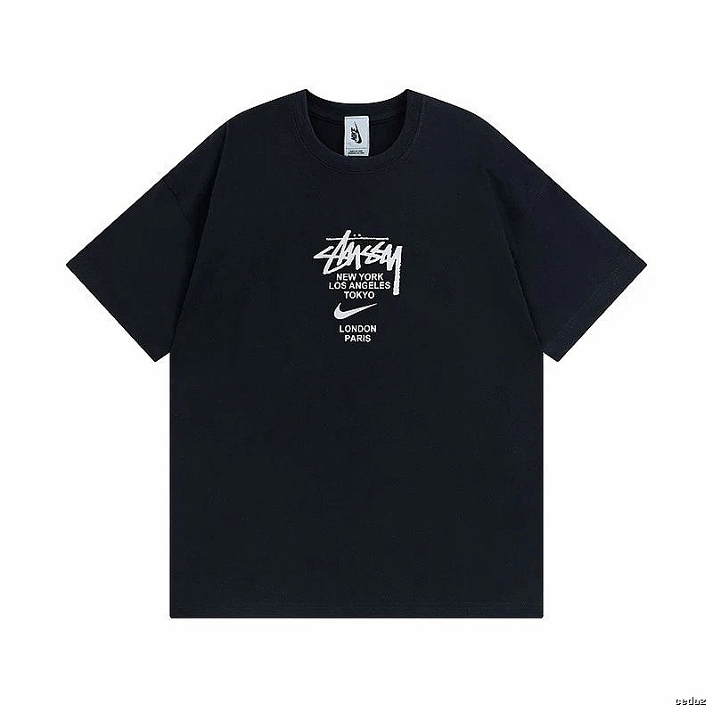 Stussy Black Spider Graphic T-Shirt Downtown Style Logo