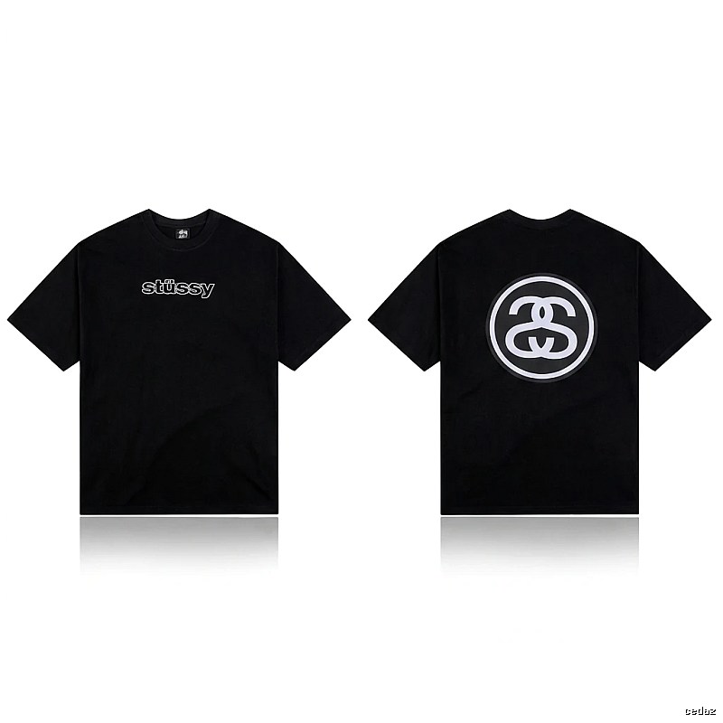 Stussy classic black T-shirt