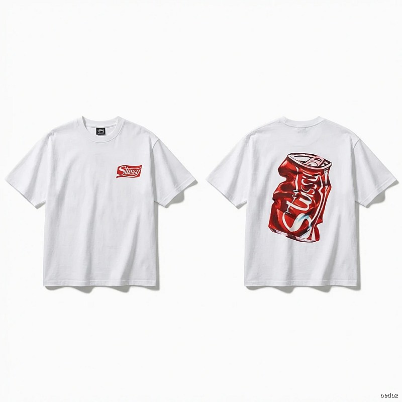 Stussy Cola Print Casual White T-shirt