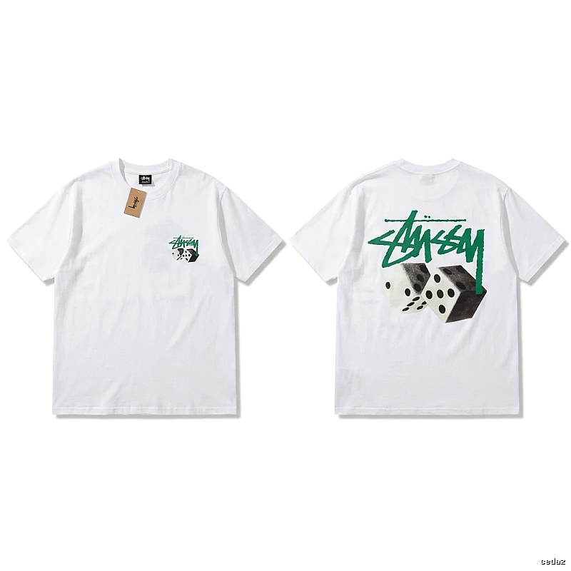 Stussy Dice Print White T-shirt