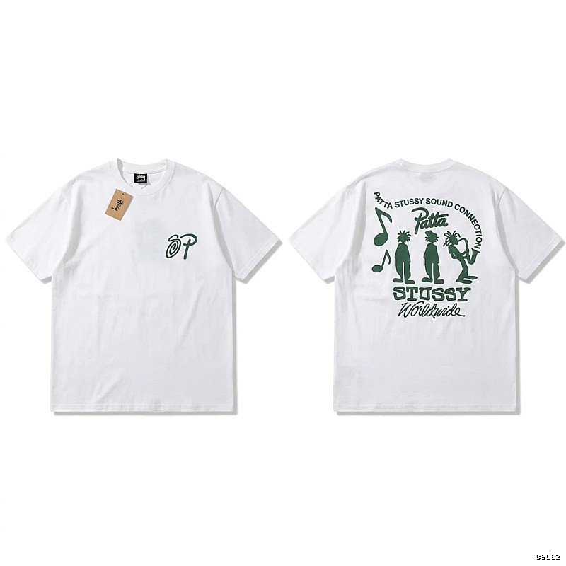 Stussy Music Print White T-shirt