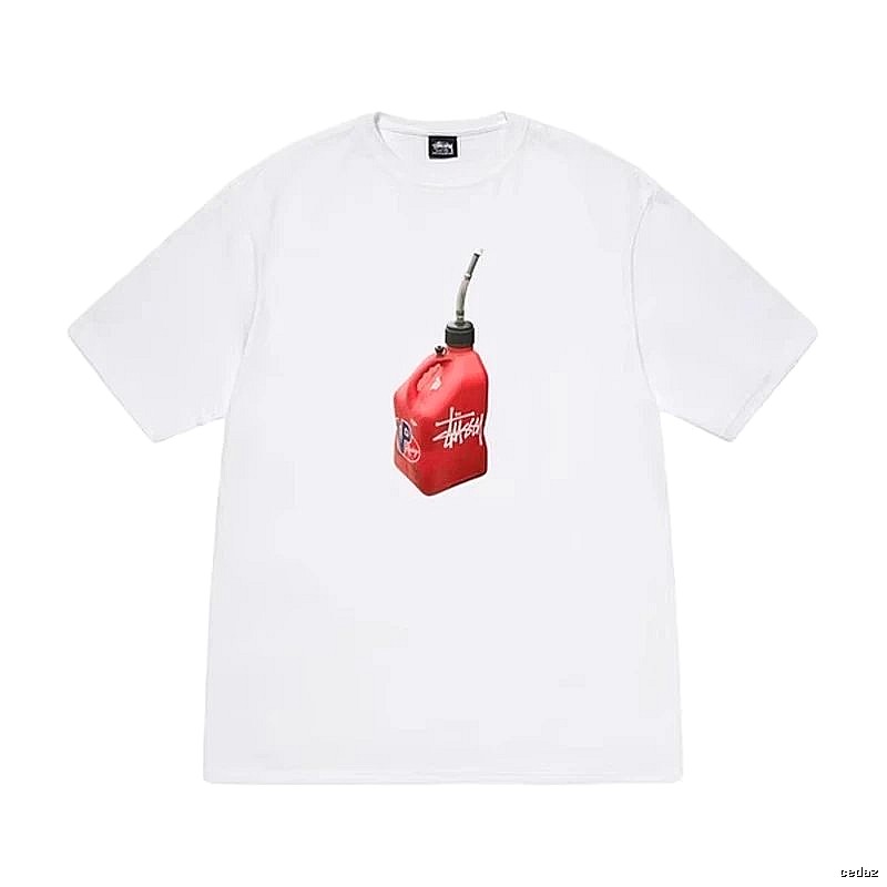 Stussy Patterned Graphic T-shirt Black White Stussy with Polished Detail