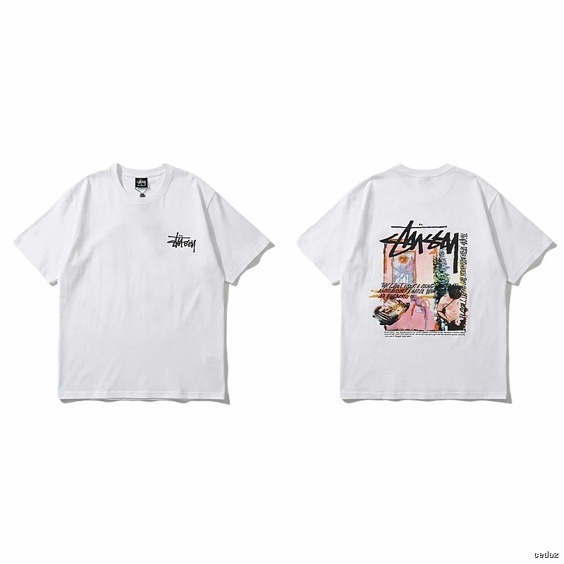 Stussy - printed casual white T - shirt