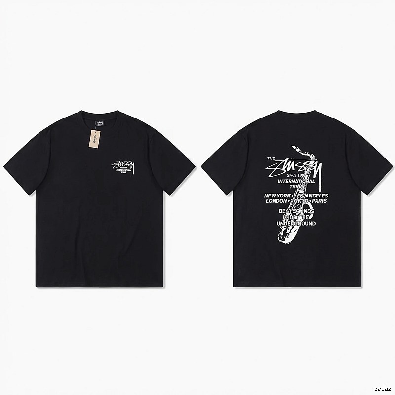 Stussy trendy and cool style black T-shirt