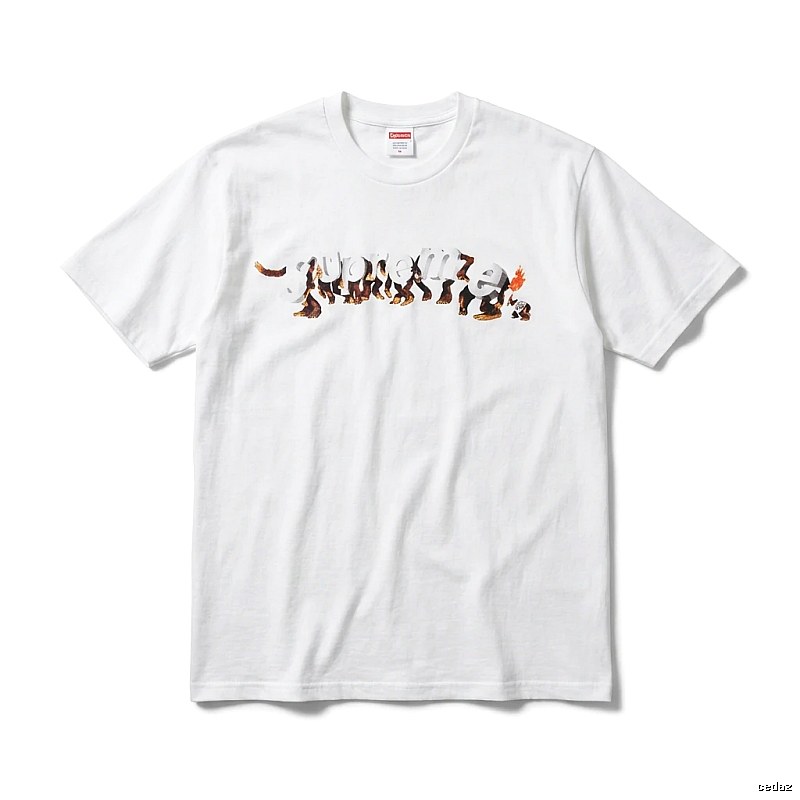 Supreme Animal Print Simple White T-shirt
